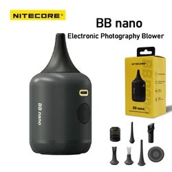 Nitecore BB 나노 전자 송풍기, 아기 사진 송풍기, 카메라 렌즈용 다기능 송풍기, 3 가지 청소 액세서리 옵션