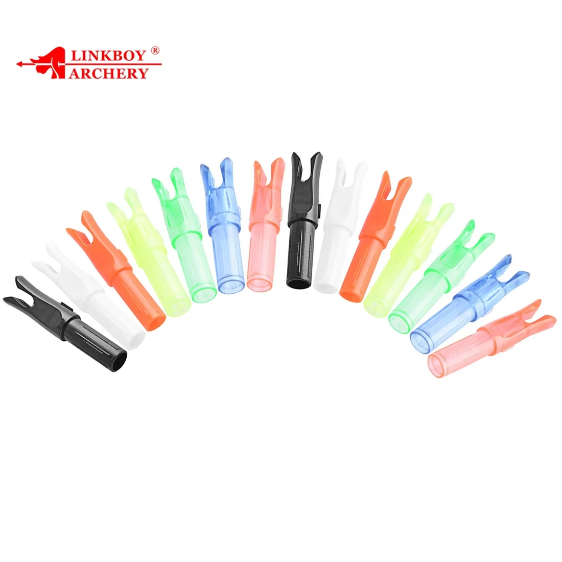 Linkboy-Archery Y Arrow Nocks 36Pcs, Wide Open Angle Quick Load Nocks for ID6.2mm Arrow Shaft, Rapid Shooting Archery DIY Parts