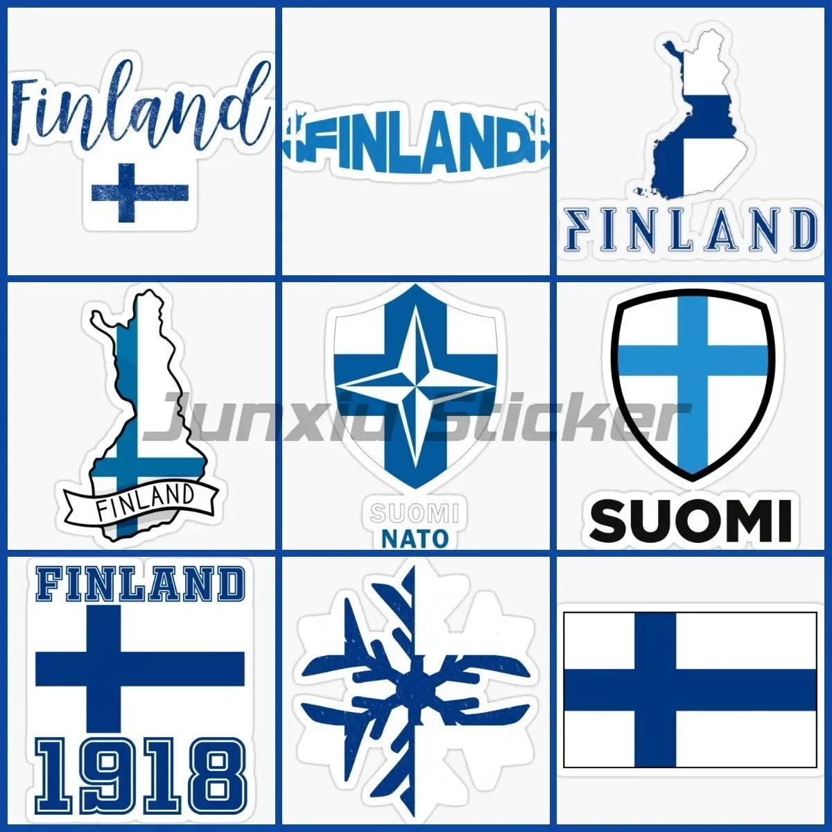 

Creative FIN Finnish Flag Map Stickers Motorcycle Car Window Windows Laptop Truck Van Bike Accsesories Decoration PVC Decals
