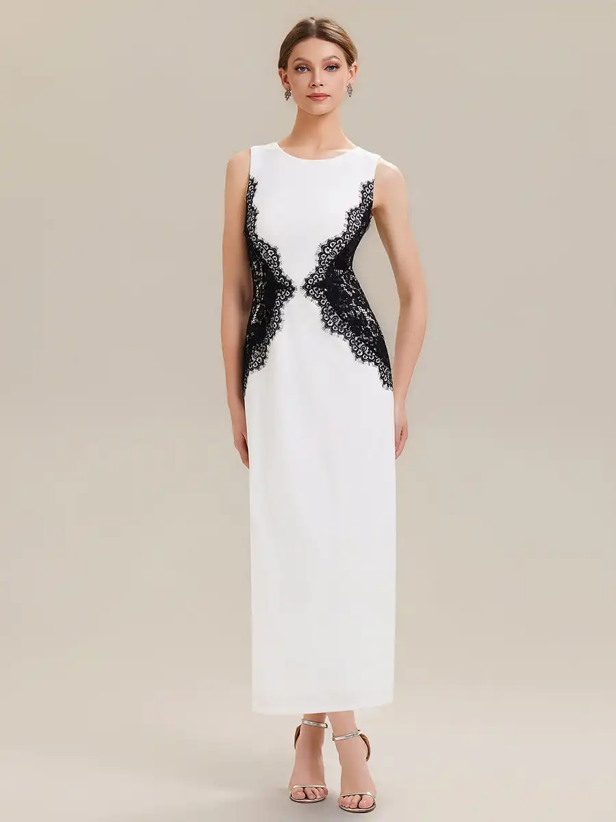 baziiingaaa-party-dress-strapless-round-neck-bodycon-maxi-dress-with-eyelash-lace-trim-evening-dresses