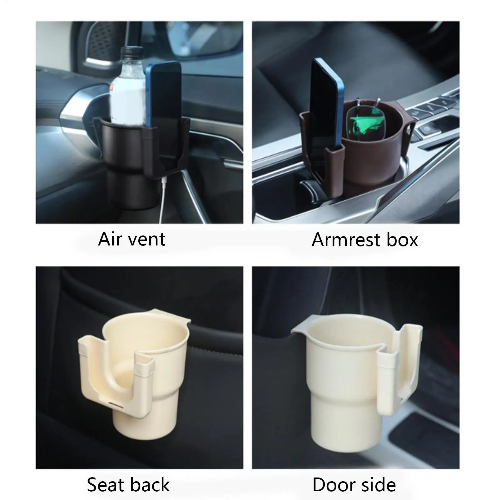 Multifunktionaler Getränkehalter für Elektroautos, Lüftungsschlitz-Getränkehalter, Praktisches Getränke-Fixierregal, Wasserflaschenhalter – Detail 9