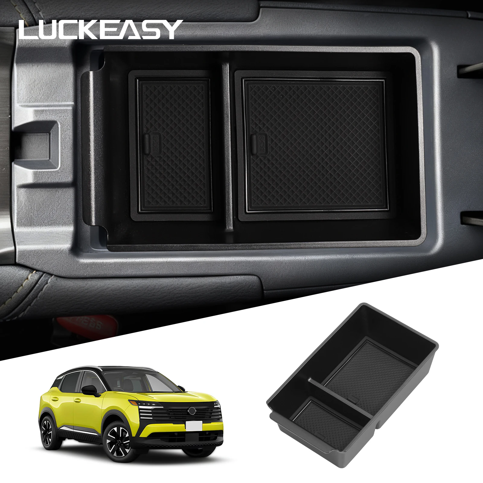for Nissan Kicks 2025(North American Version)Car Storage Box Interior Accessories Center Console Armrest Storage Tidying Tray