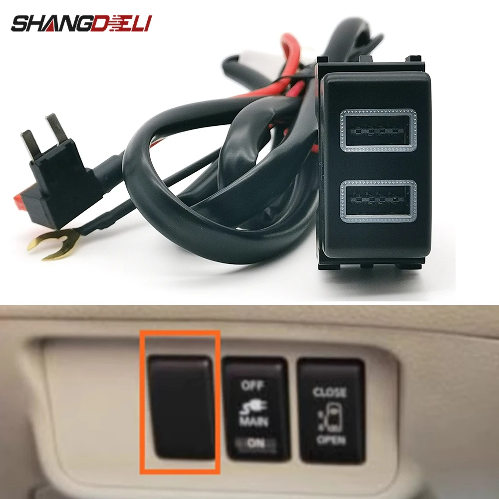 Adaptador de Cargador Dual para Auto de 12V/24V, Toma de Corriente USB QC3.0, Compatible con Nissan Patrol Y62 X-TRAIL SUNNY SYLPHY Teana