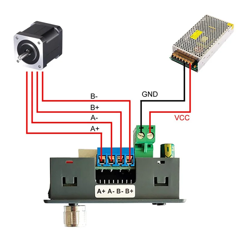Controlador de Motor paso a paso ZK-SMC02, placa integrada, módulo de control de ángulo de velocidad de pulso delantero/inverso para Motor 42 57