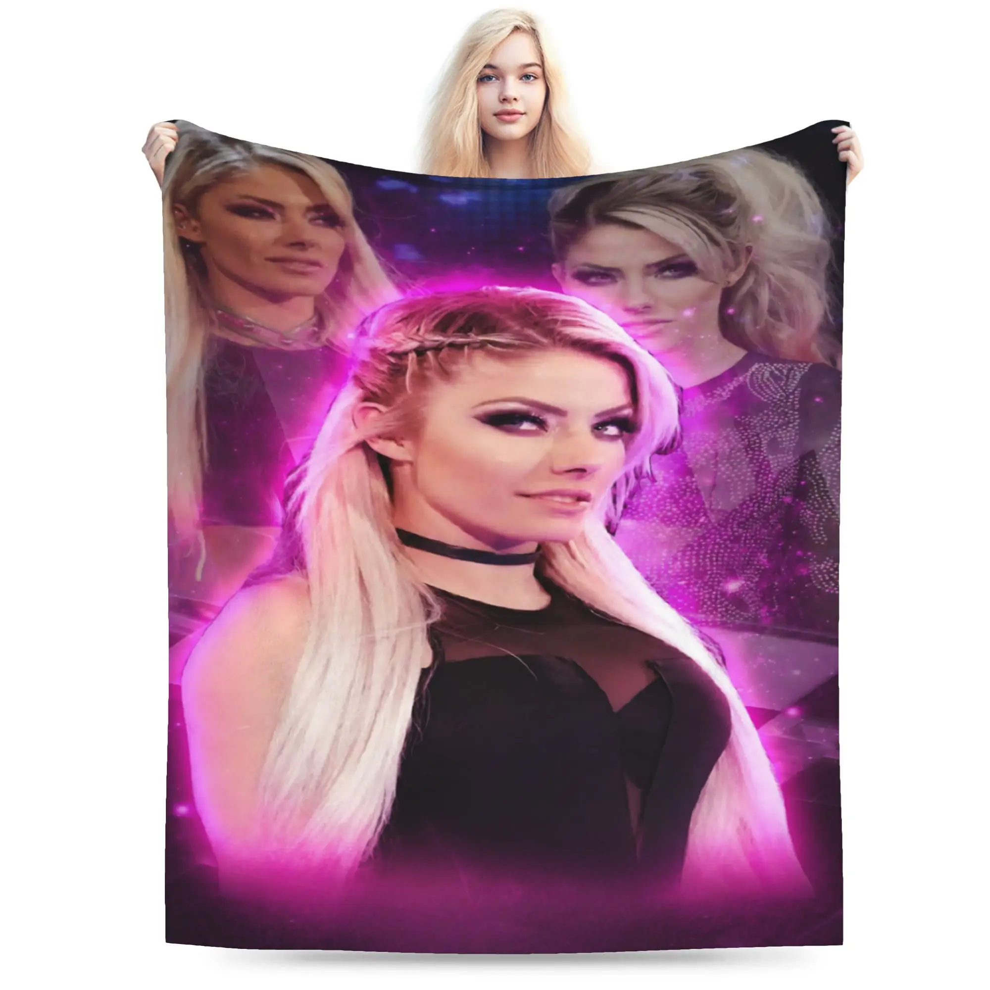 Super Soft  Alexa Bliss wrestler Throw Blanket Premium Fleece Flannel Lightweight  Bed Blanket Warm Plush Blankets