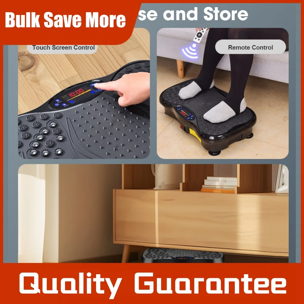 Vibration Plate Exercise Machine Bluetooth-Compatible Rhythm Machine Adjustable Speed Full Body Shaker for Men Women