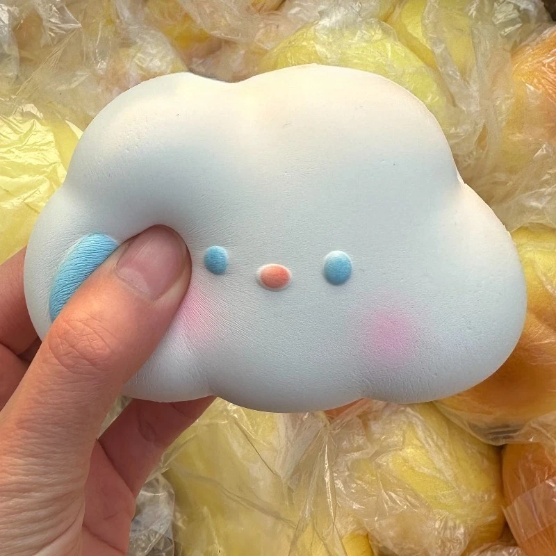 

Squishy Cloud Bread Squeeze Toy Milky White Bread Fidgets Toy Soft Simulated Anti Stress Toy for Adults Decompression Gift