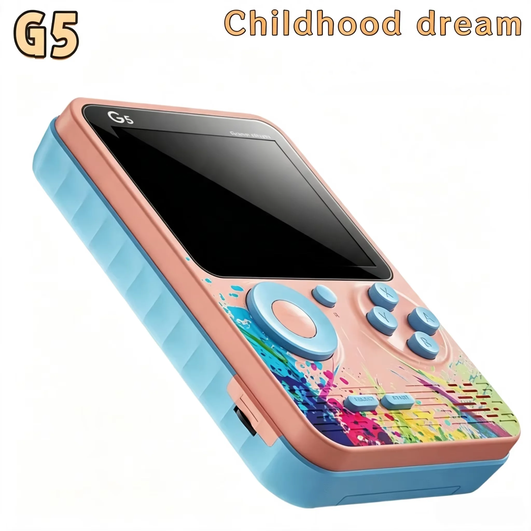 Consola de Videojuegos Portátil G5 Mini, Consola Retro Portátil para Niños, Pantalla LCD a Color de 8 Bits