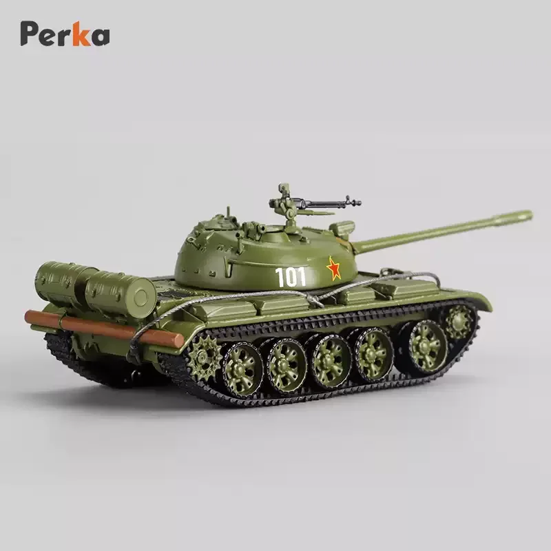 New  Perka 1:64 Equation 59-1 Main Battle Tank Alloy Model Simulation Military Discharge Collect Souvenirs Children'S Toys