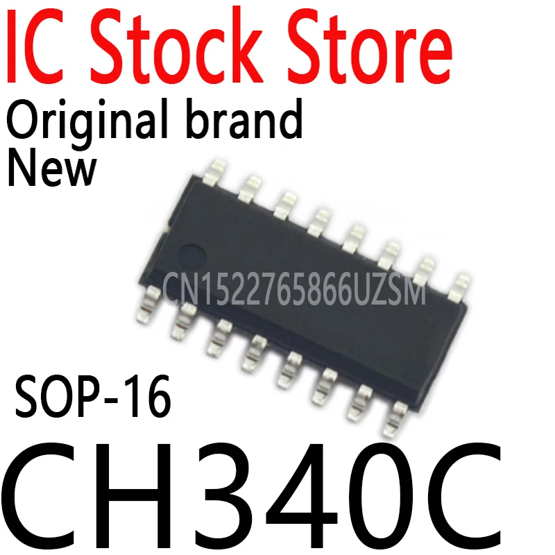 (5-10Piece)New and Original SOP-16 USB TO Serial IC Chip Wth Built-In Crystal CH340C
