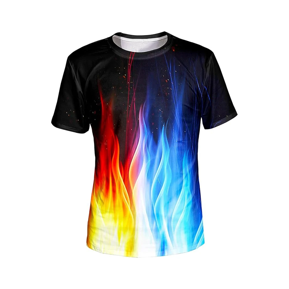 

3D printed short sleeved T-shirt unisex round neck fashionable and personalized trendy brand top