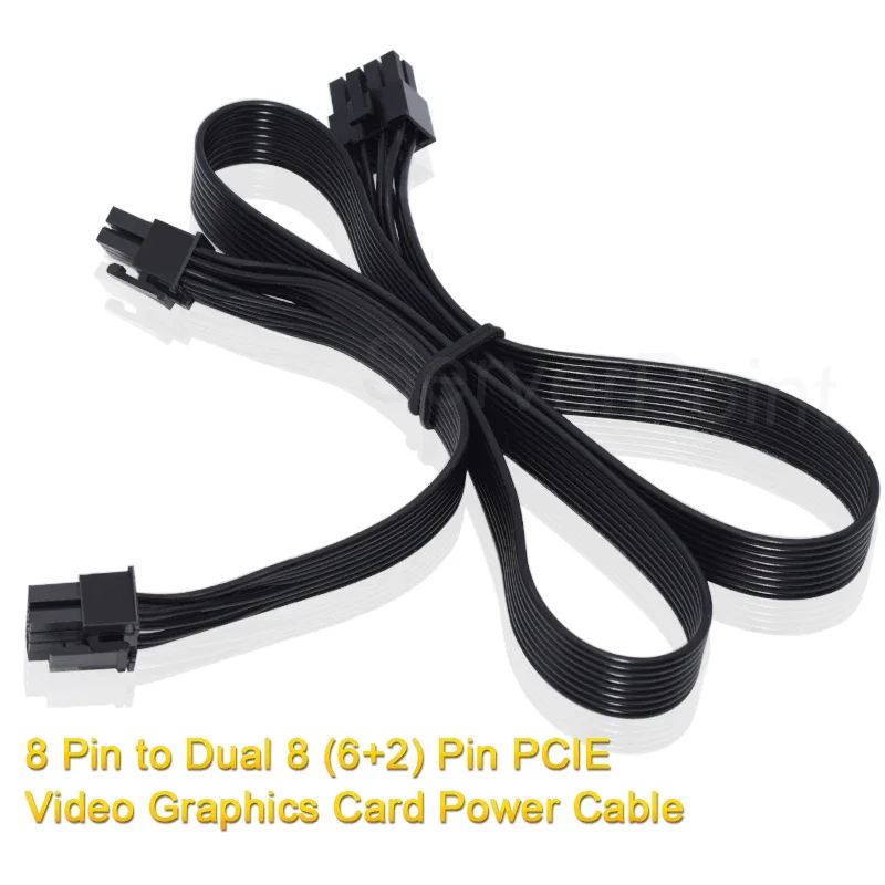 Great 2/10 Pcs PCI express 8pin to Dual 6+2Pin PSU Cable GPU PCIe 8Pin 1 to 2 Spliter For Corsair CX850M/750M RM1000/850 Modular