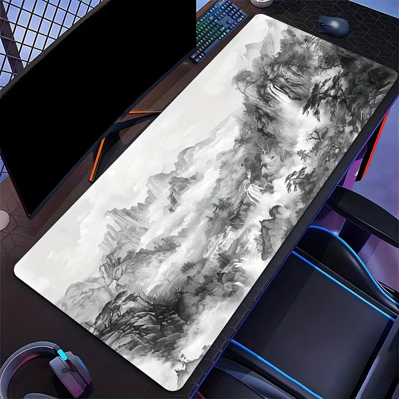 Extra large ink painting game mouse pad - non-slip durable table mat for gamers - perfect gift for Christmas and Halloween