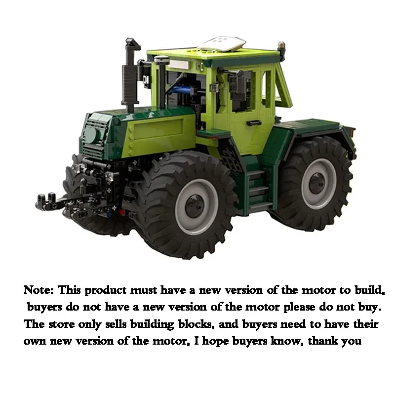 Tractor 1500 - RC Equipment MOC-164809 Farm Machine Building Block Toy Model (Without Motor) 1355PCS DIY Birthday Gift for Kids