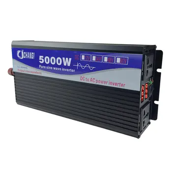 Čistý sinusový měnič 3000W 5000W DC 12V 24V 48V 60V 72V na AC 110V digitální displejový převodník pro domácí solární systém pro obytné vozy 6 nejlepší prodej Měnič 48V DC na 110V AC - №4