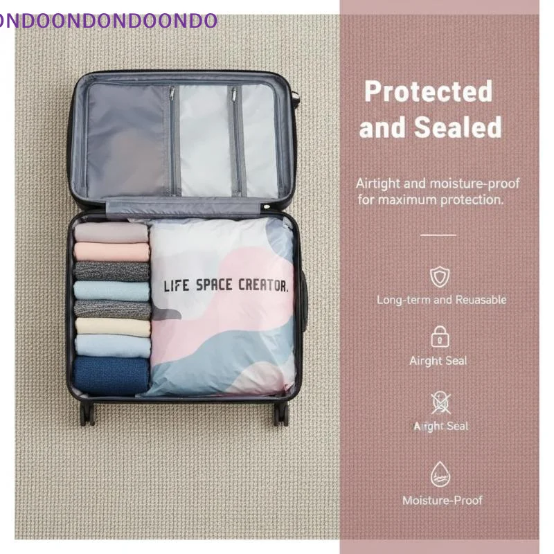 Vacuum Storage Bags Vacuum Compression Bag Space Saving Pumpless Vacuum Storage Bags Waterproof Reusable Organizer
