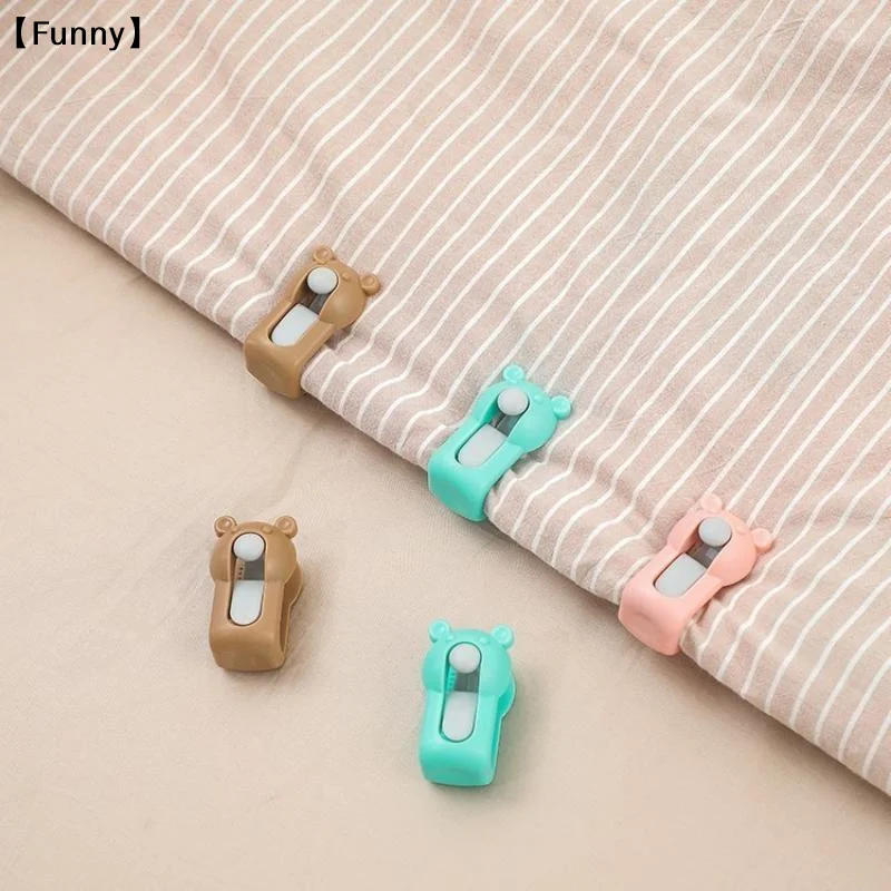 6Pcs Duvet Cover Clips Anti-Slip Quilt Holder Clips Quilt Sheet Holder Fasteners Grippers No Pins Plastic Quilt Fixer〔Funny〕