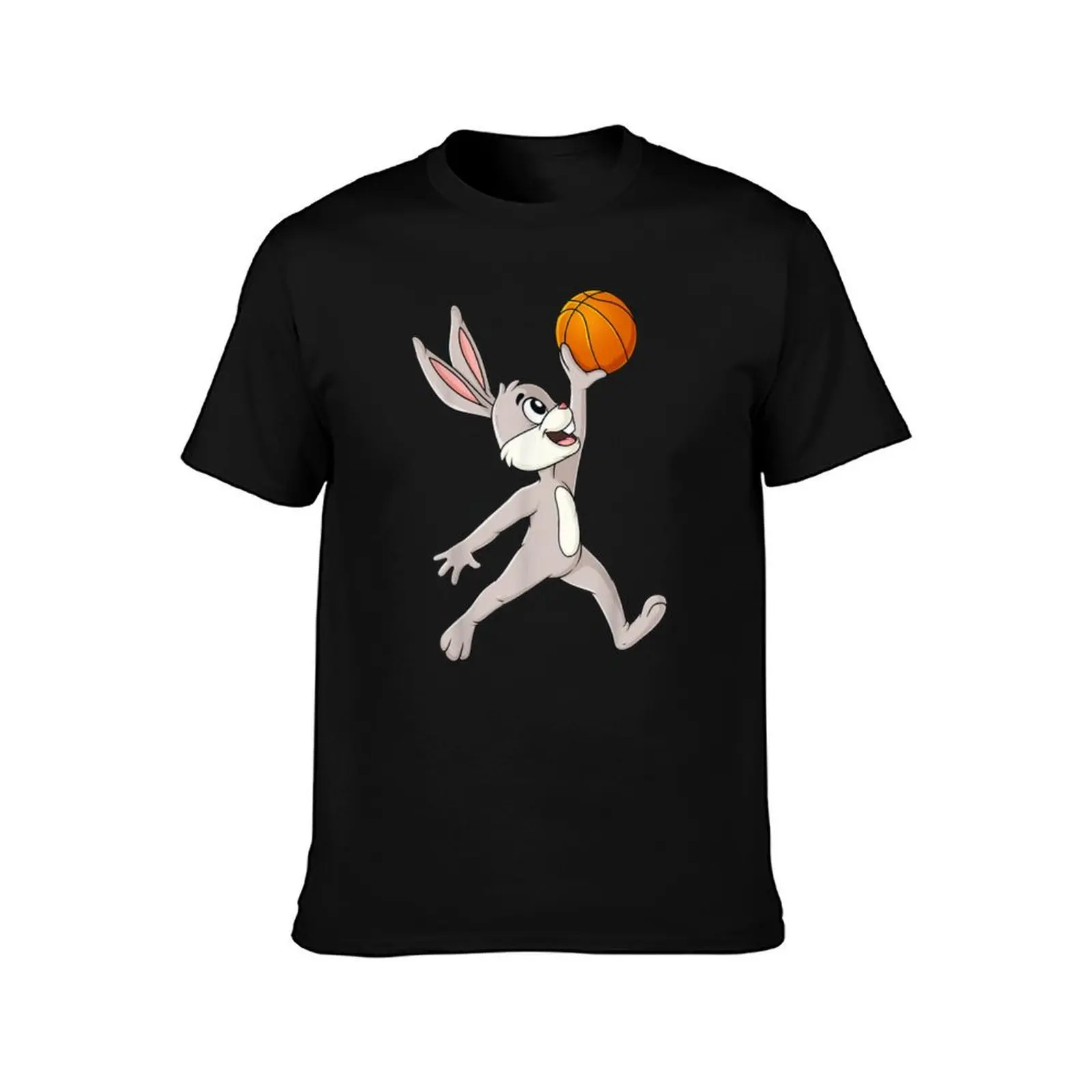 Easter Day Rabbit A Dunking Basketball Funny Boys Girls Kids T-Shirt, Summer Casual Cotton Tee, Oversized Streetwear Tops