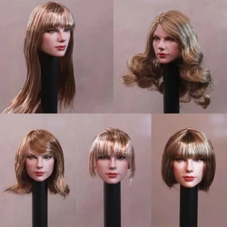 HaHtoys H007 1/6 Female Soldier Taylor Head Sculpture Sexy American Female Singer Head Model For 12Inch Action Figure Body
