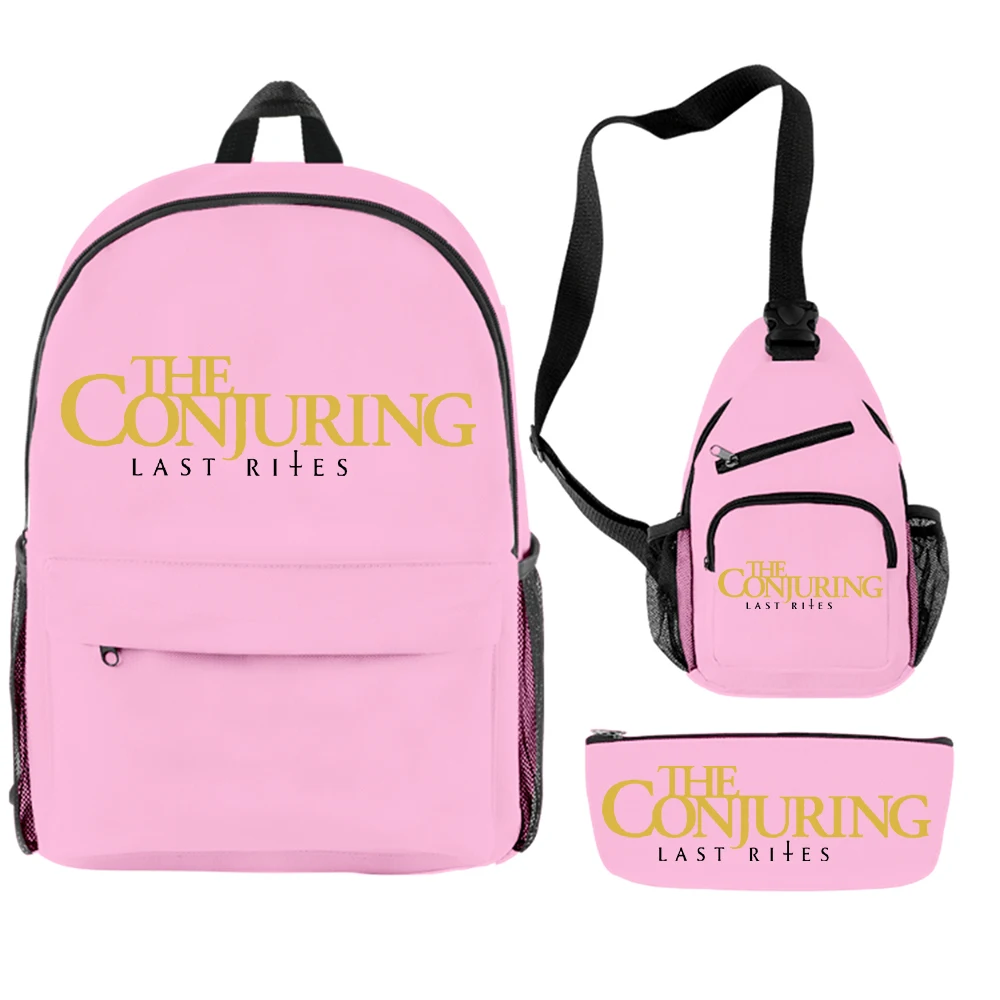 حقيبة ظهر The Conjuring Last Rites مكونة من 3 قطع للجنسين حقيبة نهارية مكونة من 3 قطع حقيبة سفر عصرية حقيبة كروس فريدة من نوعها حقيبة هيب هوب #5