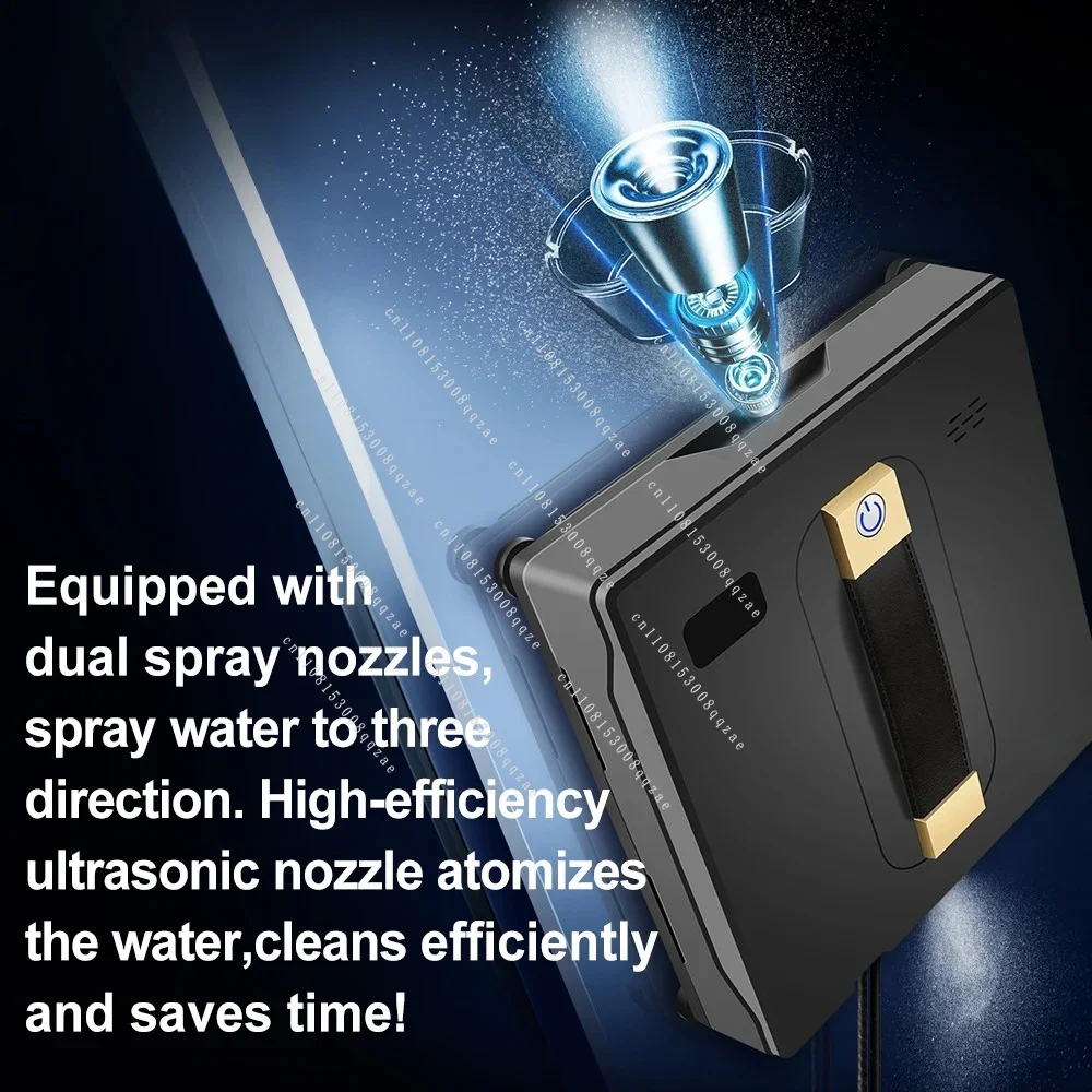 Smart Glass Cleaning Device, Dual Water Spray, High Vacuum Suction & Sensor, with Memory Function for Home Wall Glass