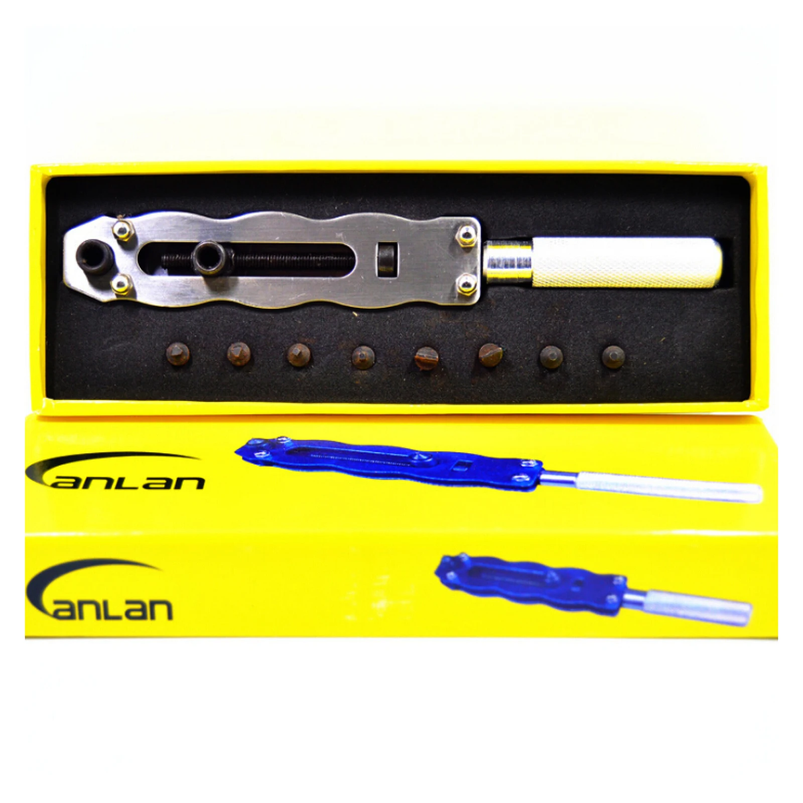 8-Tip Steel Watch Back Case Remover Opener Wrench With Fittings Watchamaker Adjustable Watch Repair Tool