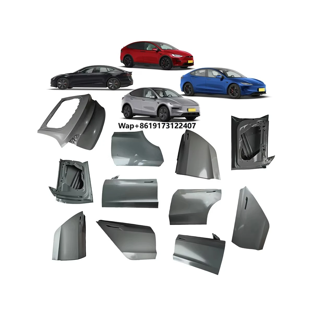 

car body panel automobile body part Original Equipment White Gray black Front rear left right Car Door for Model 3 Y S X