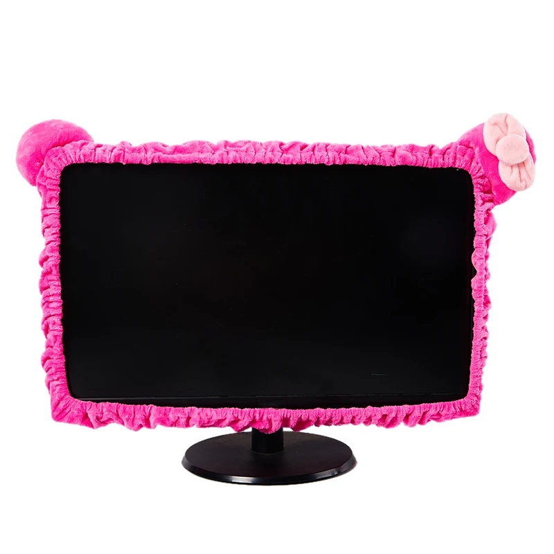 1pc Cute Dust-proof Computer Surrounding Notebook Monitor Decorative Cover Protective Cover Pink Rose Red Green