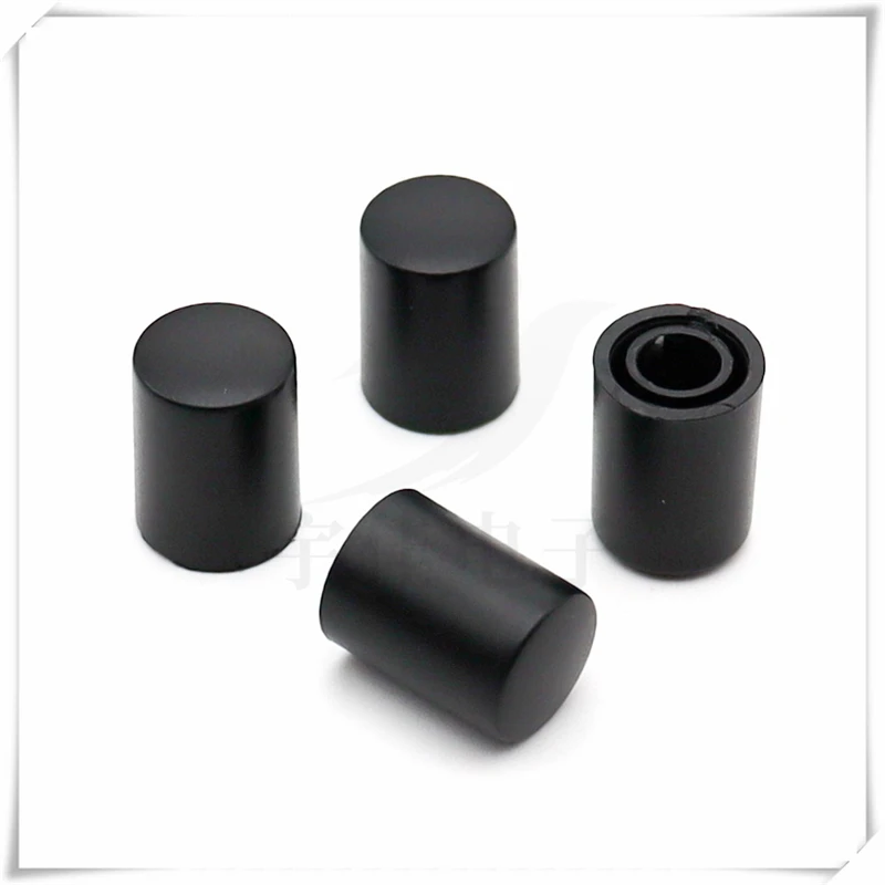 10PCS 12*16,5 MM Schwarz Volumen Kodiert Schalter Kappe Audio Verstärker Potentiometer Kunststoff Knopf Loch 6MM