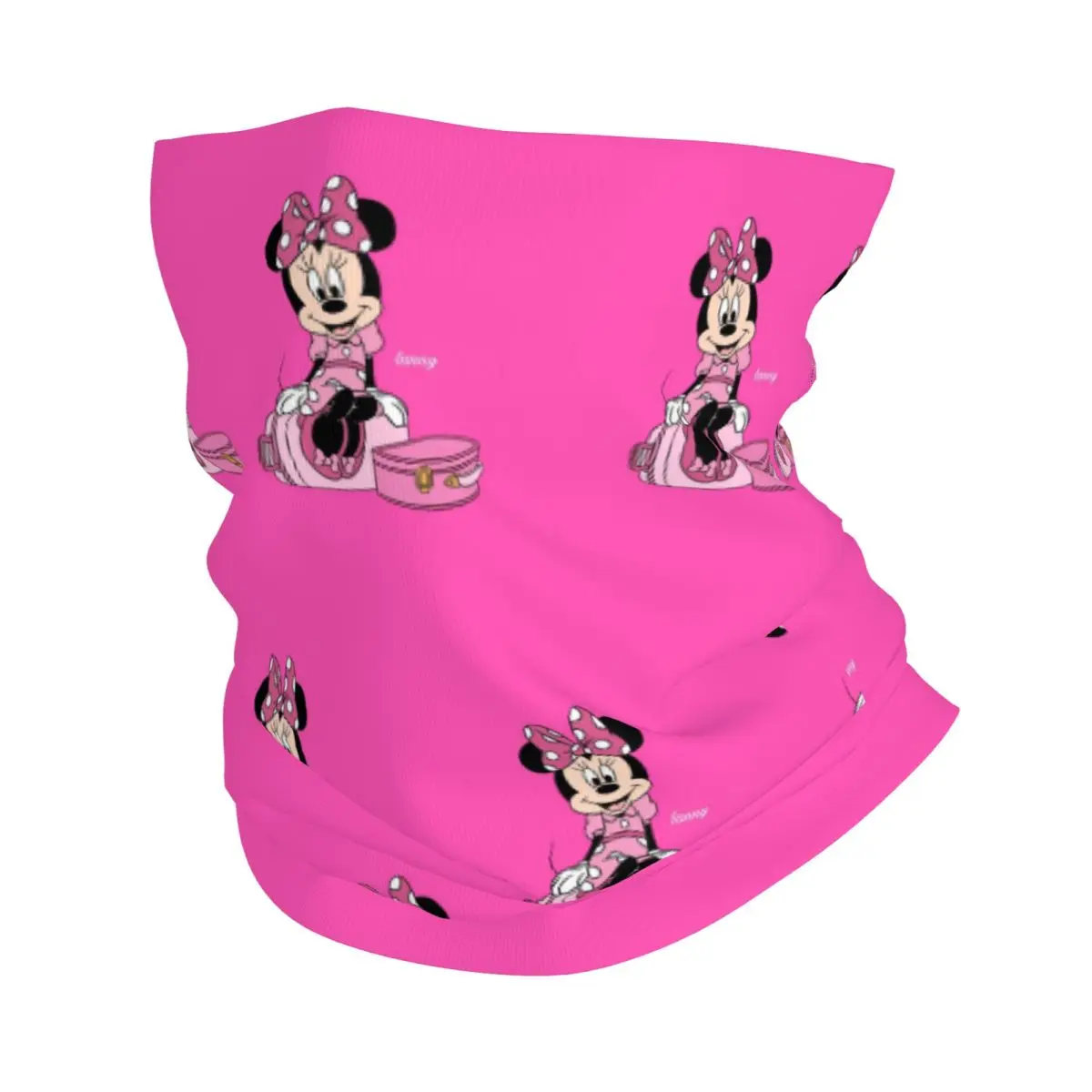 Bandana personalizada de Mickey Mouse Minnie, polaina para el cuello, bufanda para la cara a prueba de viento, cubierta para mujeres y hombres, gorros de dibujos animados, pasamontañas de tubo