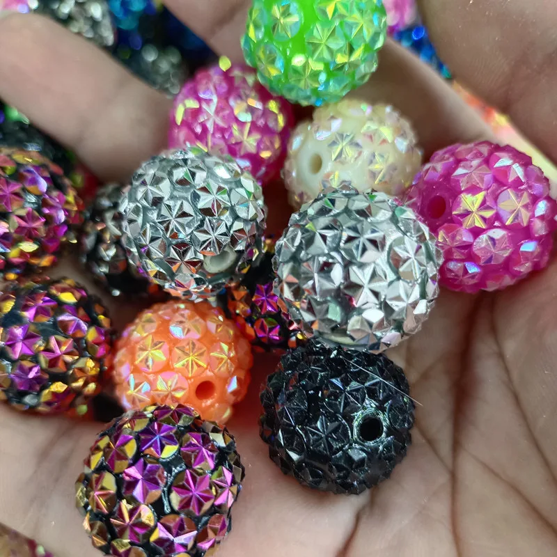 20mm Yangmei Sparkling Ball DIY Handmade Bead Bead Loose Bead Pen Phone Chain Bag Chain Jewelry Accessories