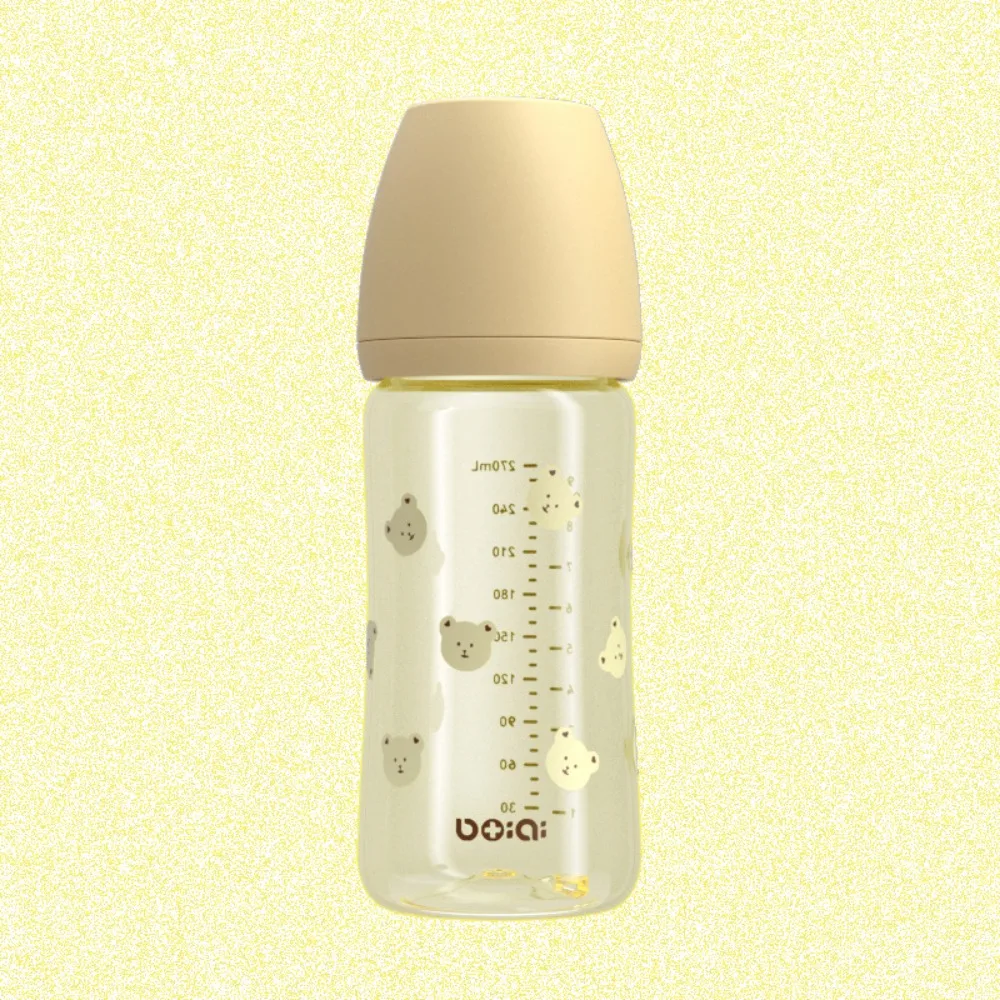 

Silicone Nipple 270ml Baby Bottle Food Grade Infant Baby Milk Bottle Newborns PP Baby Bottle With Handle Feeding Utensils
