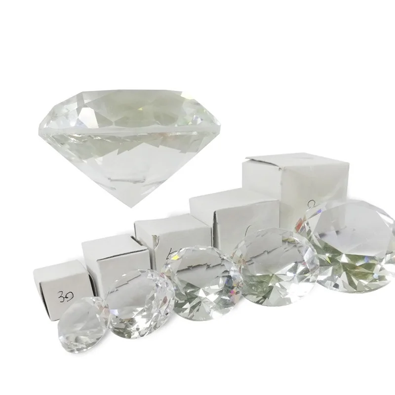 Artificial Transparent Crystal Diamond Glass Diamond Decoration Jewelry Window Counter Diamond Ornaments 30 40 50 60 80MM