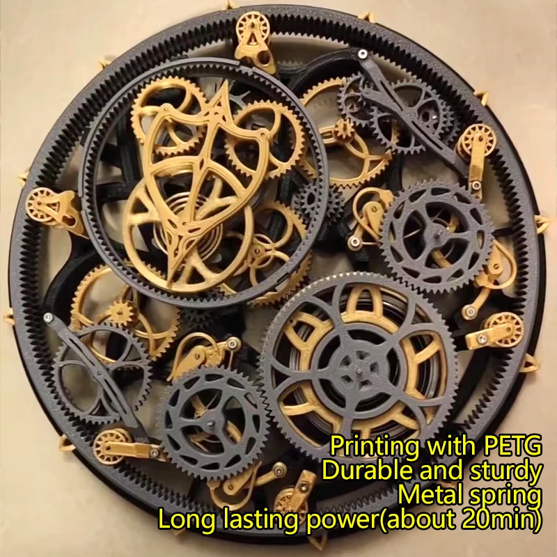 3D printing mechanical movement Tourbillon structure assembly learn for watch maker random color