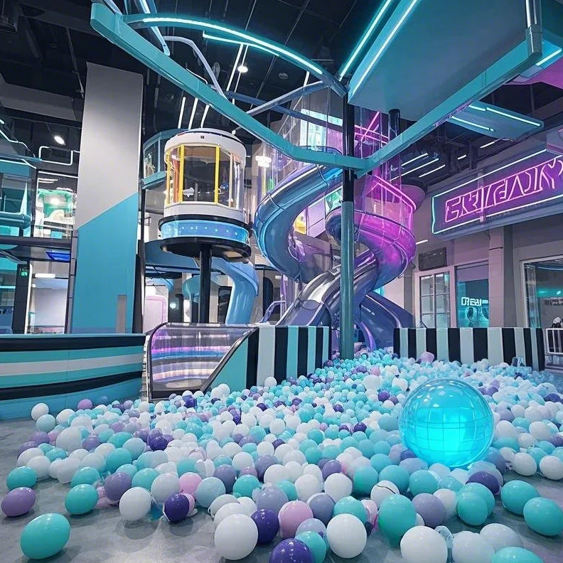 Indoor Children's Playground, Space Planet Theme, 8 Meters High, Maze Challenges, Expansion Training Equipment, Kids Play Area