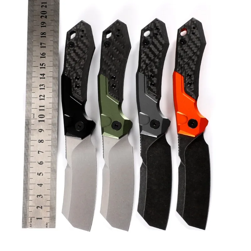 Portable 7850 Folding Camping Outdoor Knife CPM154 Blade Carbon Handle Hunting Survival Tactical Knives Fruit Utility EDC Tools