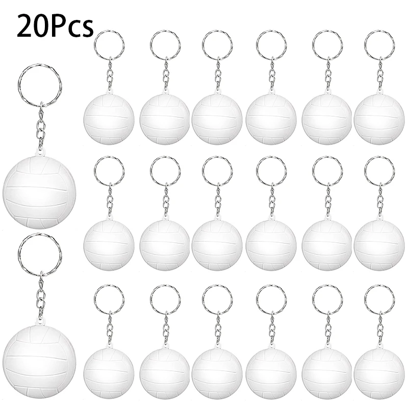 20Pcs Volleyball Ball Keychains for Party Favors Volleyball Stress Ball School Carnival Reward