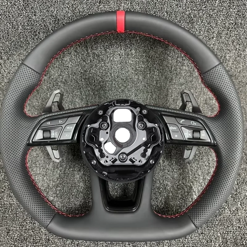 Customizable Racing Smooth Leather Steering Wheel for RS3 RS4 RS5 2012-2016 S3 S4 S5 A3 A4 A5 Models A6 TT