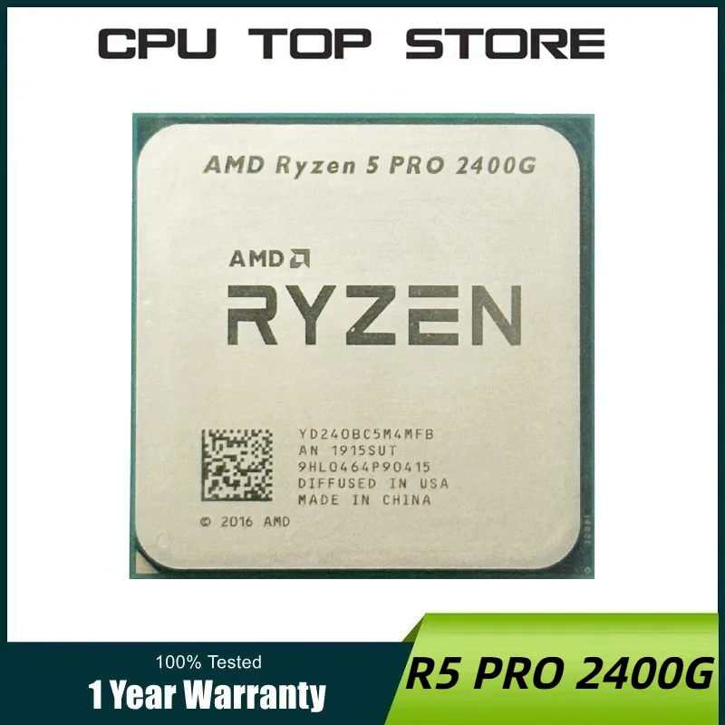 معالج AMD Ryzen 5 R5 PRO 2400G 3.6 جيجا هرتز رباعي النواة ثماني الخيوط مقبس AM4 CPU