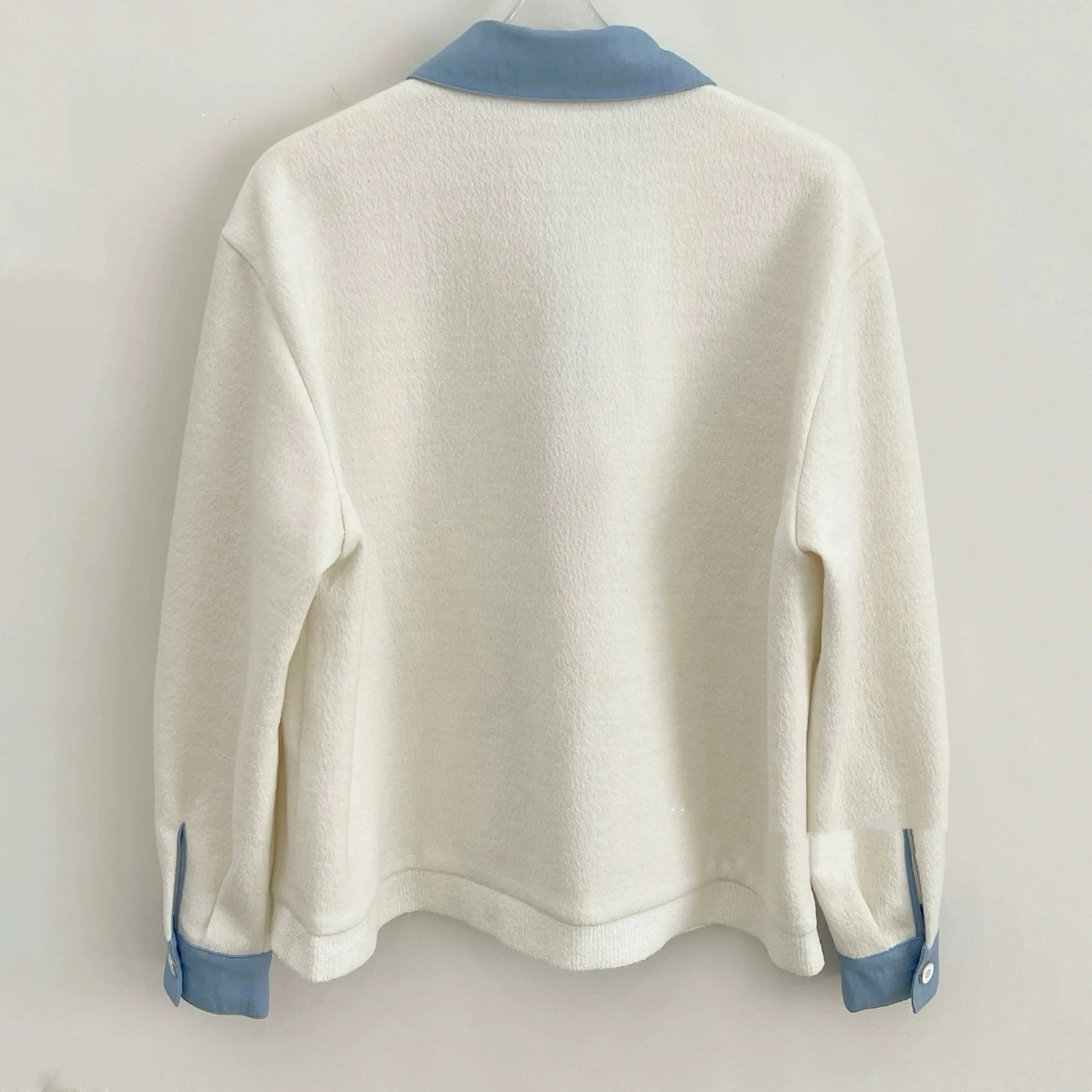 الليمون الجبن LAN25 الخريف ملابس العمل Sle لصق اللون طوق القطن Jaet المرأة طويلة Sve طوق منتظم صالح ملابس خارجية