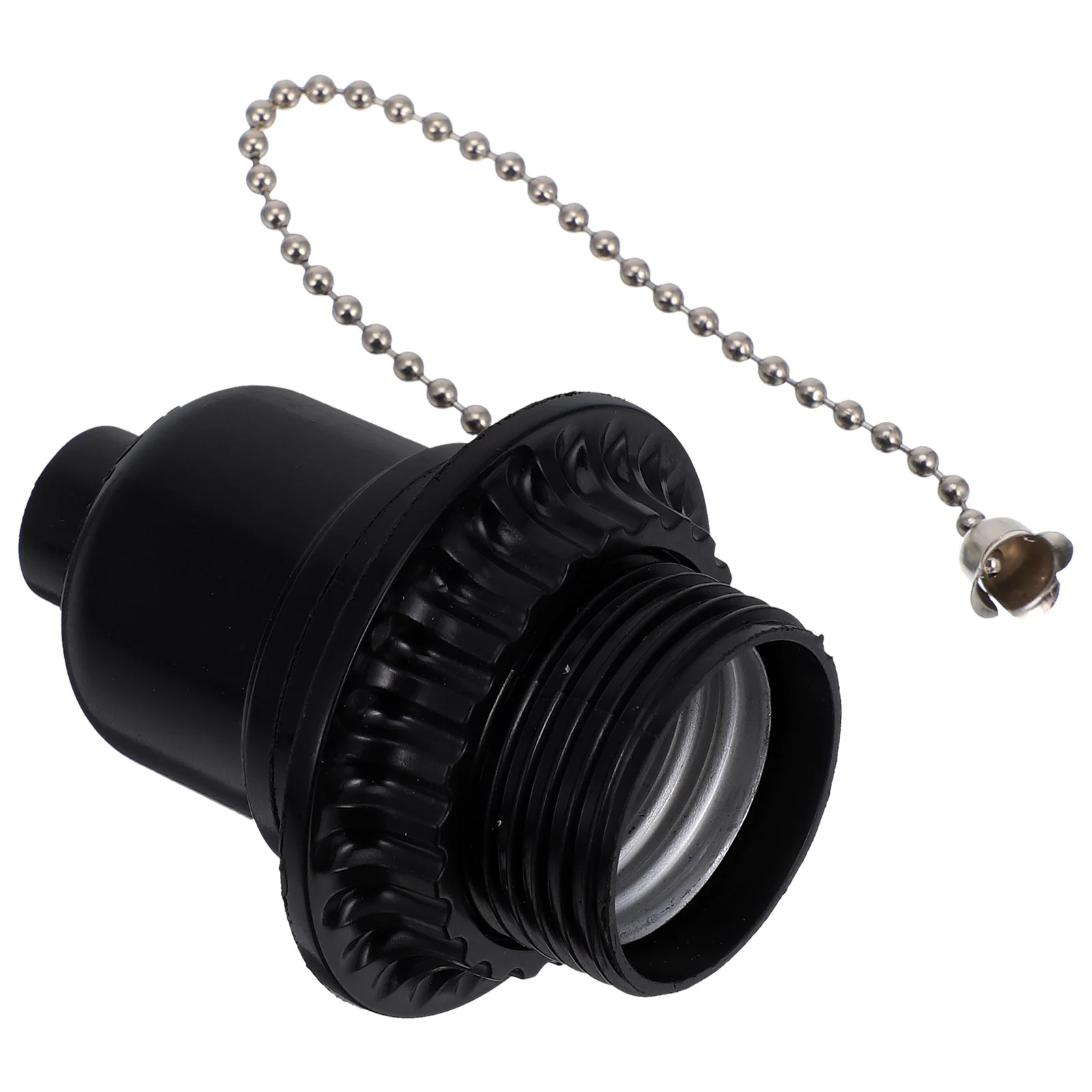 

E26 Black Bakelite Metal Pull Chain Light Socket Safe Reliable Performance Lamp Socket with Switch for Decor Lamp Cord