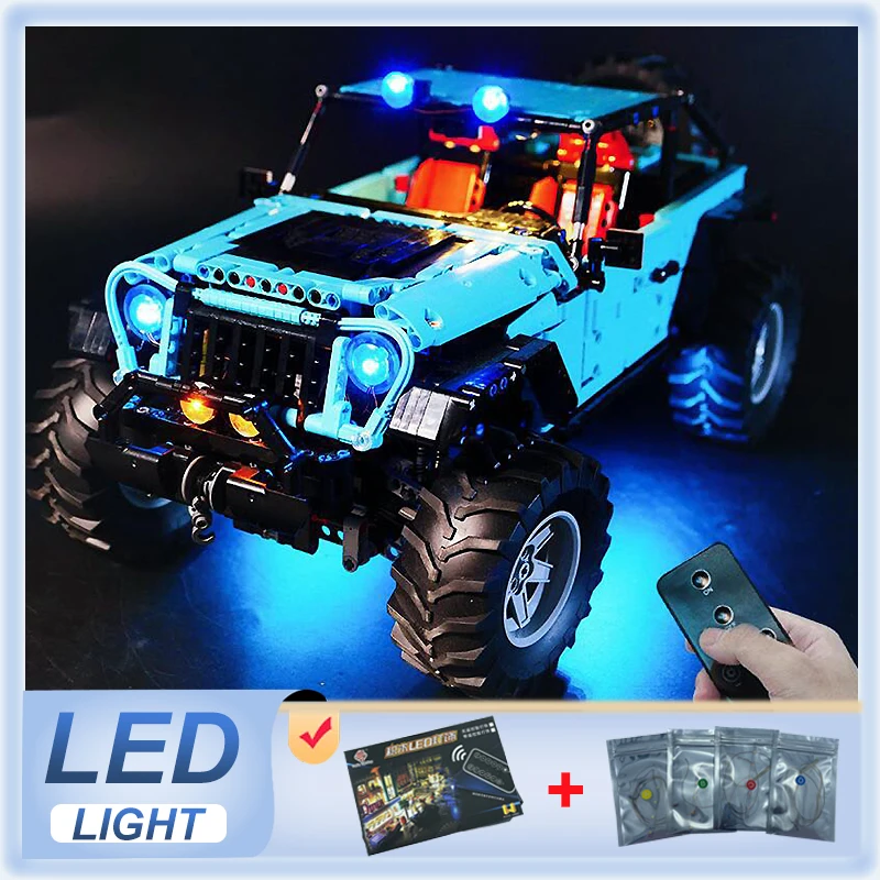 طقم إضاءة LED ذاتي الصنع للسيارة الرياضية الفنية من Lego ، مصباح LED فقط بدون كتل موديل ، T5010