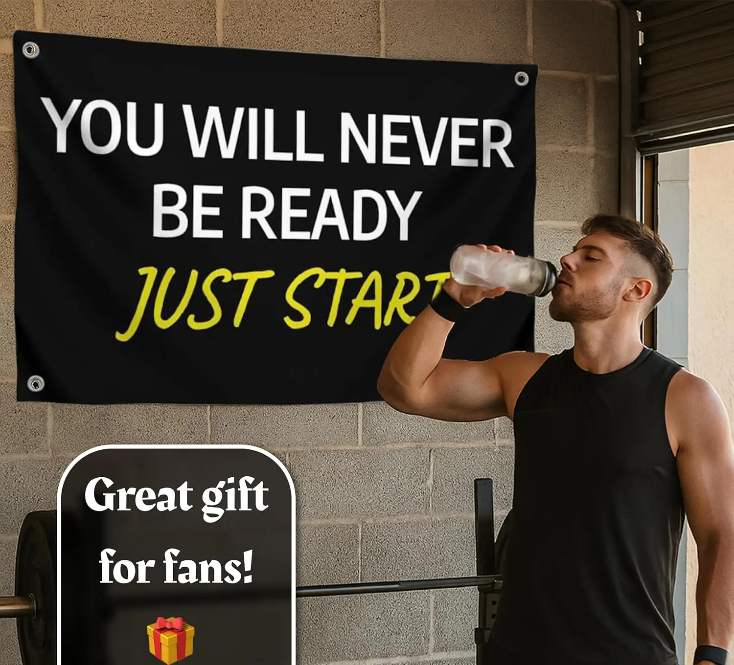 Flagicts 100% Polyester You Will Never Be Ready. Just Start Flags