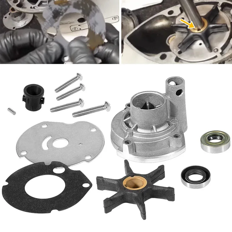 382296 Outboard Water Pump Impeller Rebuild Kit Repalcement for OMC Evinrude Johnson 777811 9.5HP(1964-1973) 10HP(1958-1963)