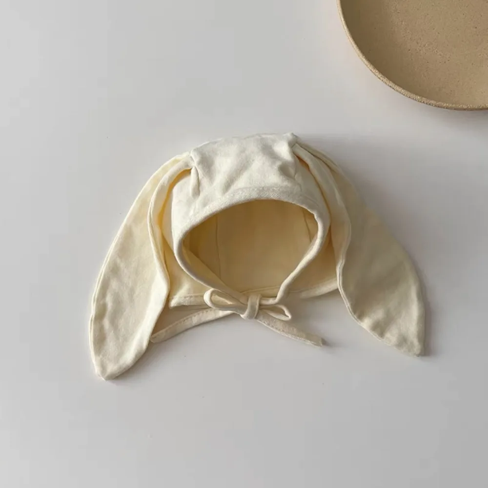 

Очаровательная тонкая детская шапка с кроличьими ушками, ветрозащитная хлопковая детская шапка без поля, мультяшный капот, шапка-бини, весна-лето