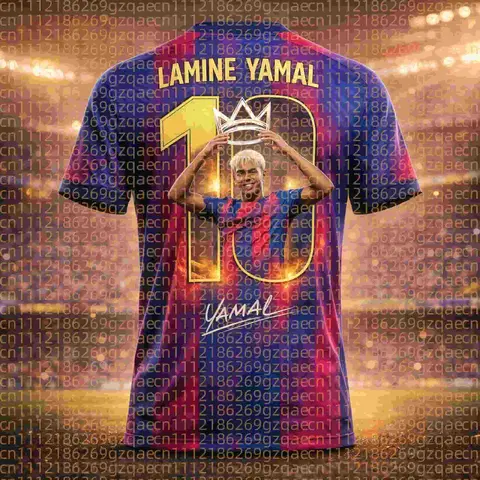 2026 New Hot Selling Lamine Yamal Fashion 3D Printed Fan Jersey Limited Edition Football Sports Shirt