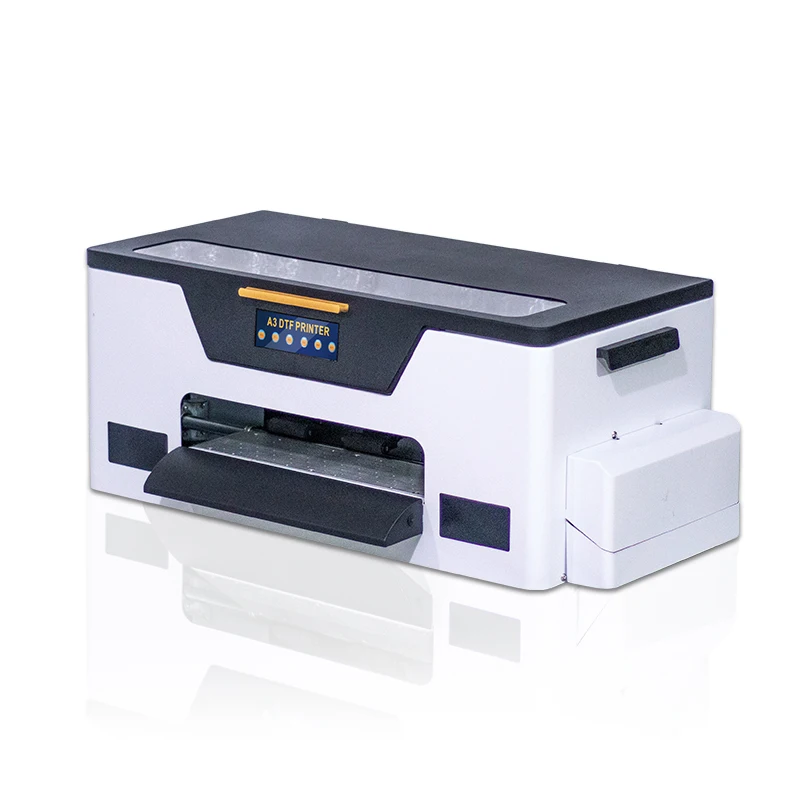 A3 30cm Desktop DTF Printer Set White Ink PET Film DTF Printing Machine With Shake Powder Dryer Oven