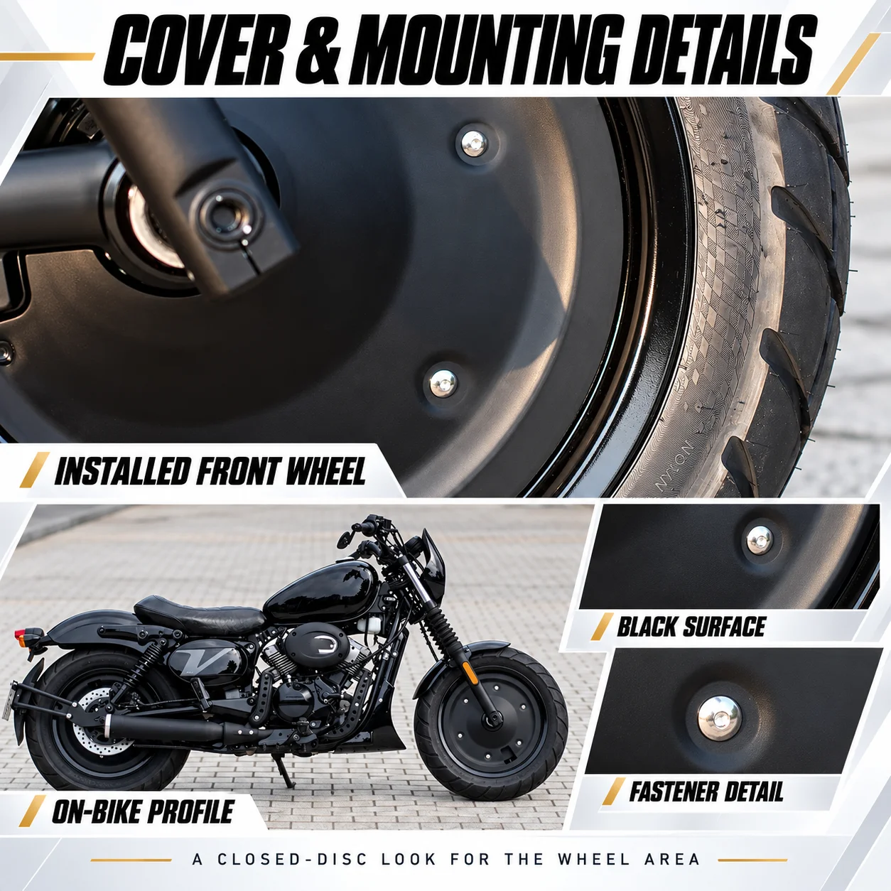 Full Closed Wheel Hub Rim Cover Protective Shell Fit HYOSUNG GV300S GV125S Motorcycle Appearance Parts