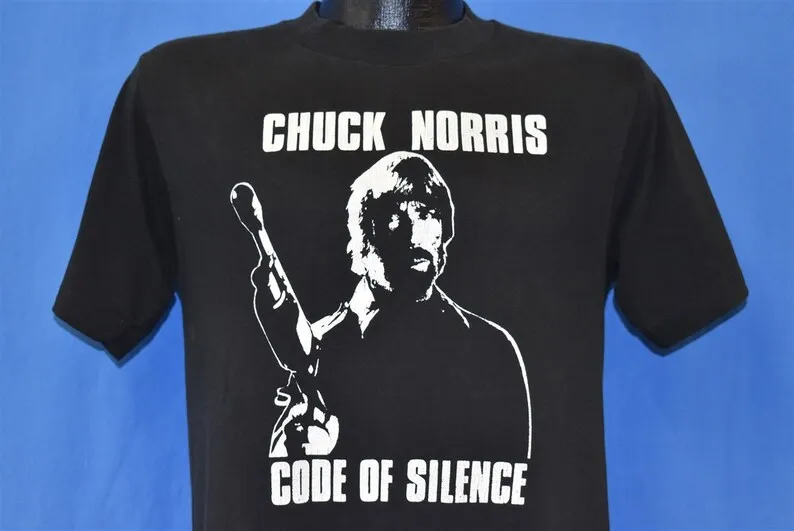 

80s Chuck Norris Code of Silence 1985 Thorn Em HBO Movie Promo Film t-shirt Medium