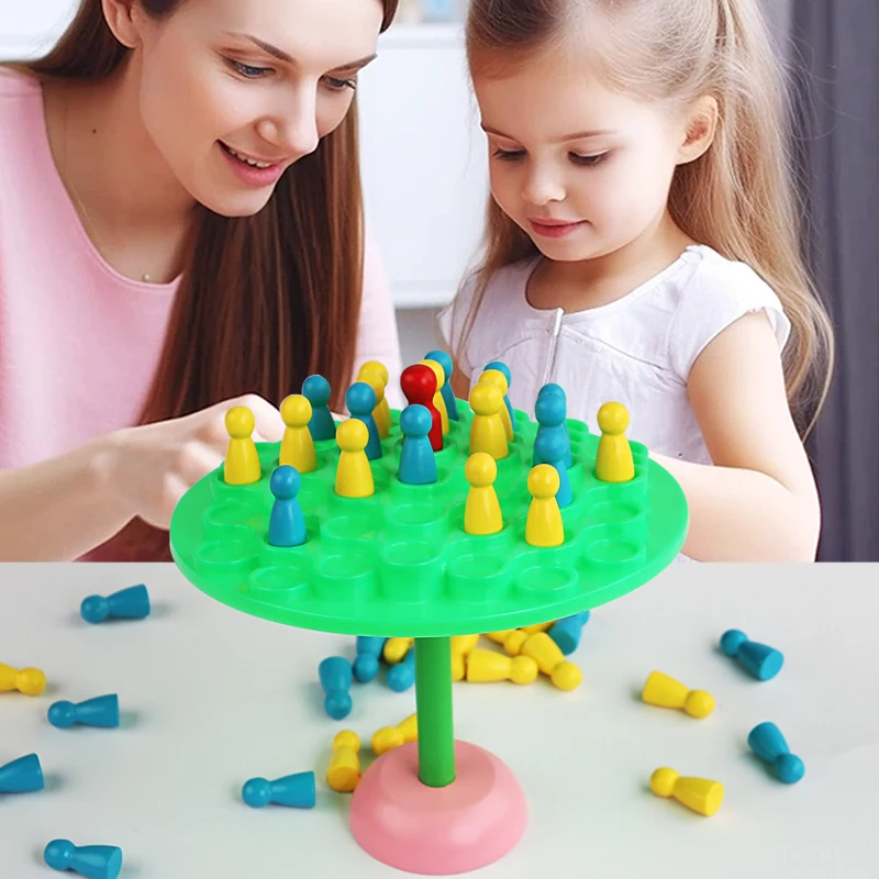 สนุกไม้ Man BALANCE Tree เกมเด็ก Montessori ของเล่นคณิตศาสตร์ Balancing BOARD เกม Parent-Child Interaction โต๊ะของเล่นของขวัญ